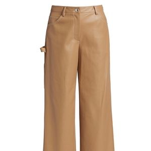 STAUD VEGAN LEATHER DOMINO CARGO PANTS